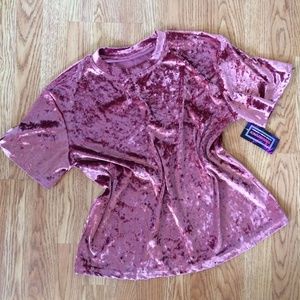 Pink Velvet Top
